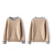 Round Neck Knitted Warm Cashmere Sweater for Women